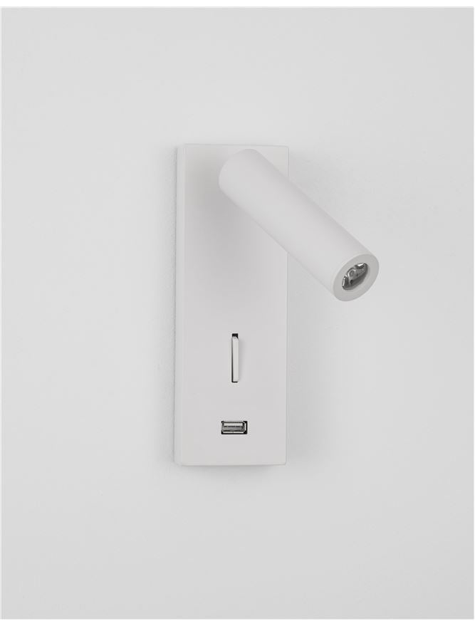 Aplica de interior FUSE  white  3W 3000K IP20 H18cm Nova Luce