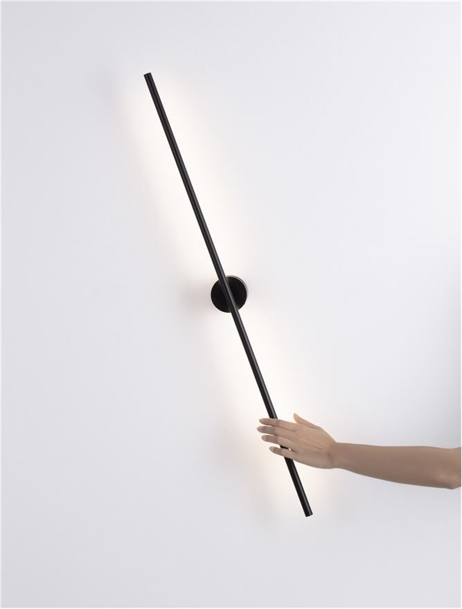 Aplica de interior CRETEL black 15W 3000K IP44 L90cm Nova Luce