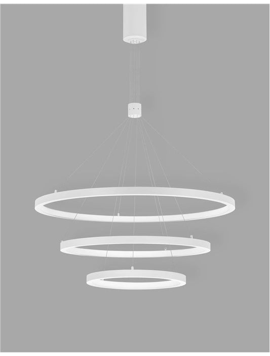 Lampa suspendata EMPATIA Sandy White Aluminium 7560Lm NOVA LUCE