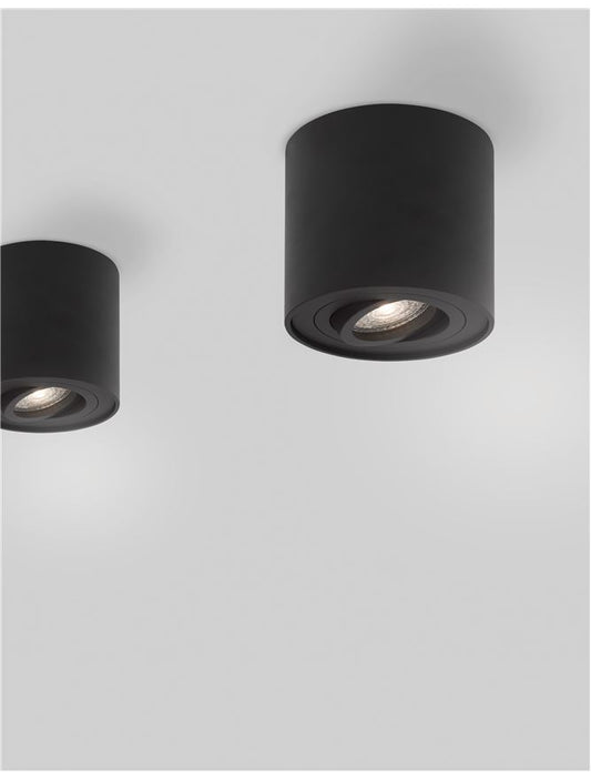 Plafoniera GOZZANO tip spot aplicat negru max.50W Diam. 8 cm Nova Luce