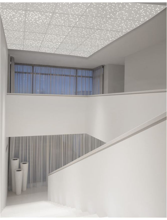 Plafoniera CIELO White ABS  Led 8W 3000-4000K Dim: 30X30 cm Nova Luce