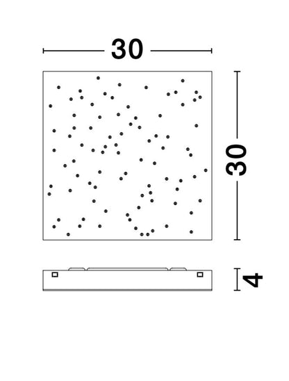 Plafoniera CIELO White ABS  Led 8W 3000-4000K Dim: 30X30 cm Nova Luce