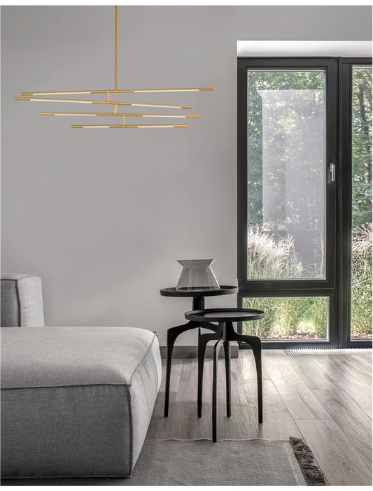 Lampa suspendata RACCIO Black Metal & Acrylic L84 NOVA LUCE