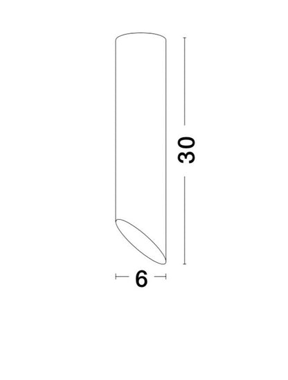 Plafoniera OSLO Sandy White Aluminium Outside and Inside 1X50W GU10 Diam: 6 cm H.30 cm Nova Luce