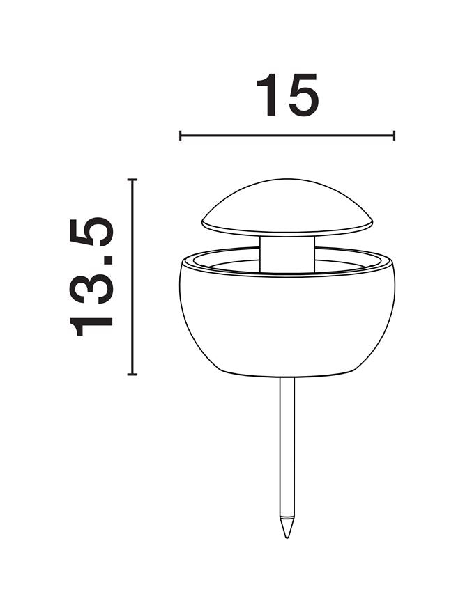 Bolard luminos de exterior MINOR, led G9 max 5W, H 13.5cm, D 15cm  IP65 Nova Luce