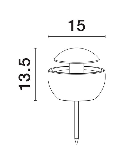 Bolard luminos de exterior MINOR, led G9 max 5W, H 13.5cm, D 15cm  IP65 Nova Luce