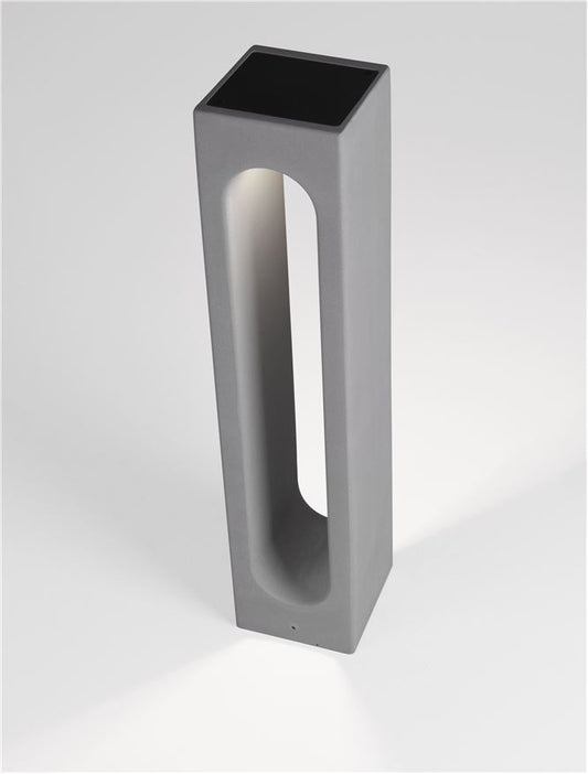 Bolard luminos de exterior STAGE gray cement , 6W, H70, 3000K, IP65 Nova Luce