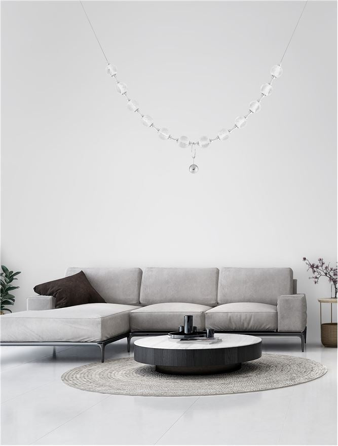 Lampa suspendata BRILLANTE Chrome Aluminium & Acrylic NOVA LUCE