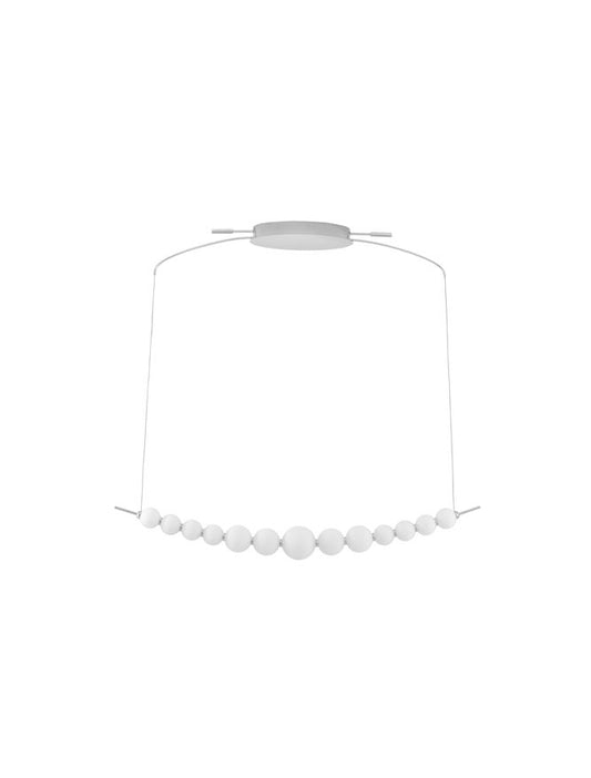 Lampa suspendata PERLA Chrome Metal & Opal Glass 109cm NOVA LUCE