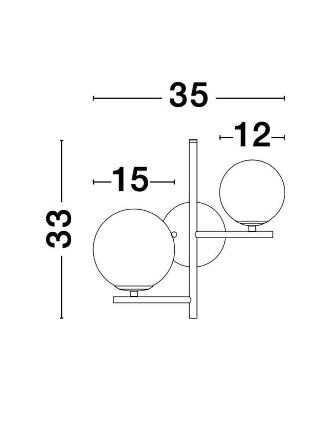 Aplica de interior IMPERO LED G9 2x5 Watt 230 Volt IP20 Bulb Excluded Nova Luce