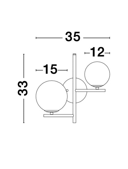 Aplica de interior IMPERO LED G9 2x5 Watt 230 Volt IP20 Bulb Excluded Nova Luce