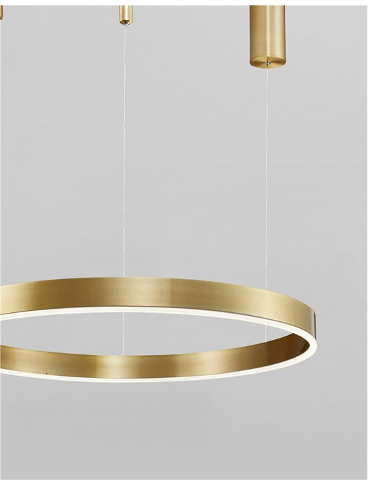 Lampa suspendata MOTIF Brass Gold D60 H120 NOVA LUCE