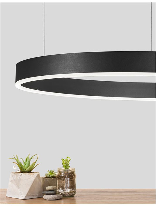 Lampa suspendata MOTIF Sandy Black  D80 H120 NOVA LUCE