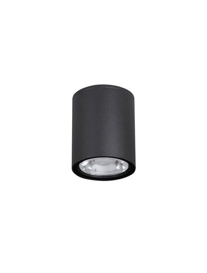 Plafoniera CECI Sandy Black Aluminium Glass Diffuser Led 6W 3000K Diam: 9 cm IP65 Nova Luce