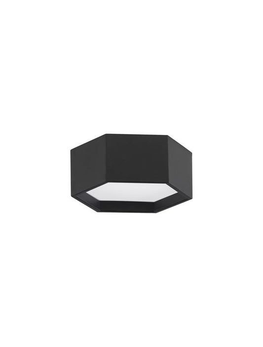 Plafoniera SAMBA Sandy Black Aluminium & Acrylic  Led 10W 3000K  Diam: 25 cm H.10 cm Nova Luce
