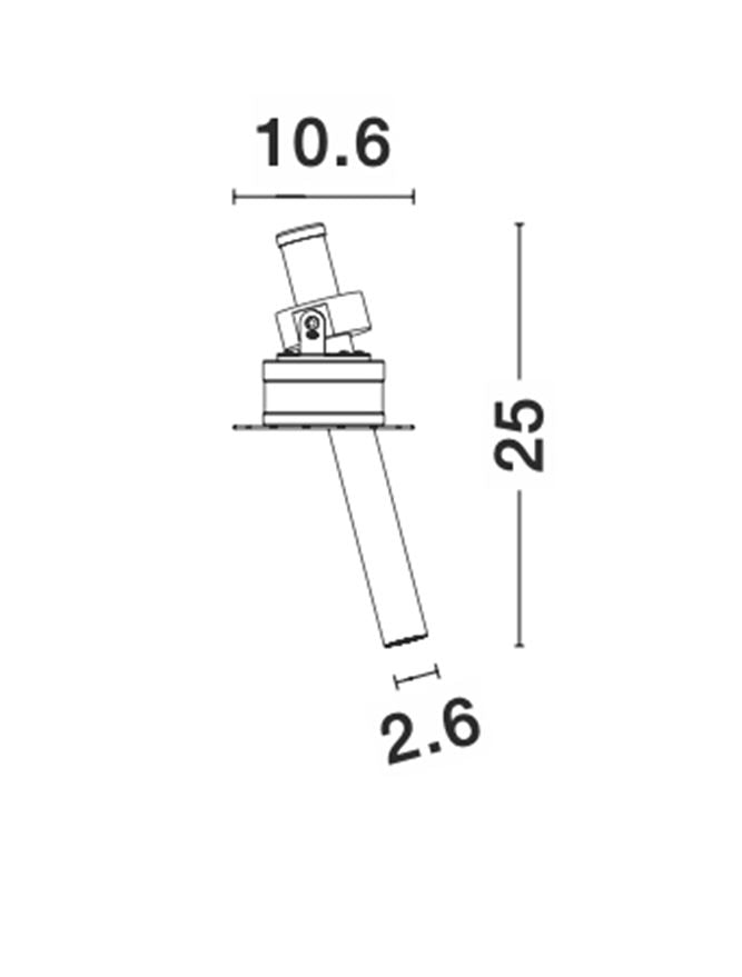 Spot OVO White Aluminium LED 9W 3000K Diam: 2.6 cm H. 25 cm Nova Luce