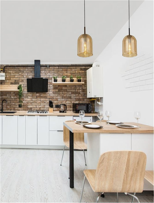 Lampa suspendata VELOR Double Layered Dark Champagne Glass & Black Cord & Black Metal Base NOVA LUCE