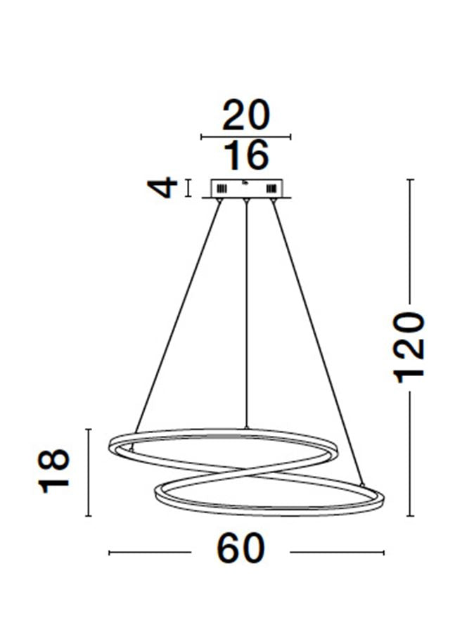 Lampa suspendata GIRISH 40W D60 NOVA LUCE