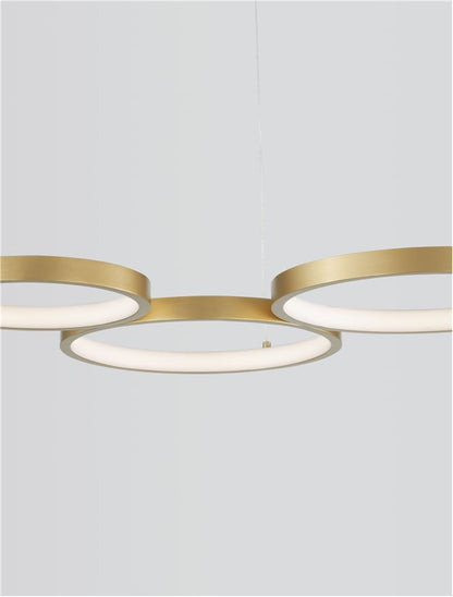 Lampa suspendata MAGNUS 3 Brass Gold Aluminiun & Silicon NOVA LUCE