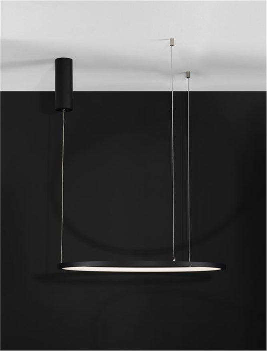 Lampa suspendata TARQUIN Sandy Black Aluminum D60 NOVA LUCE