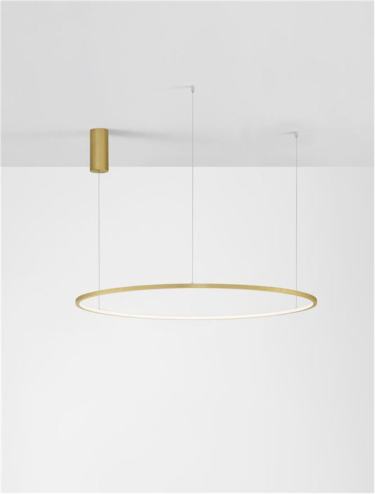 Lampa suspendata TARQUIN Brushed Gold Aluminum D100 NOVA LUCE