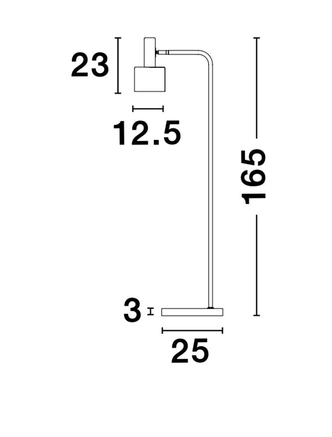 Lampadar PAZ gold/white led  E27 12W  IP20 H165cm Nova Luce