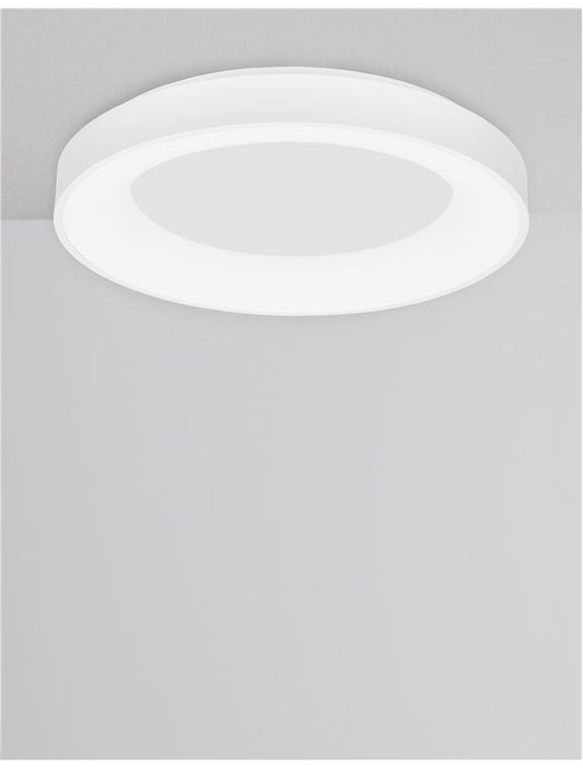 Plafoniera RANDO SMART Sandy White Aluminium & Acrylic Led 50W Diam: 60 cm Nova Luce