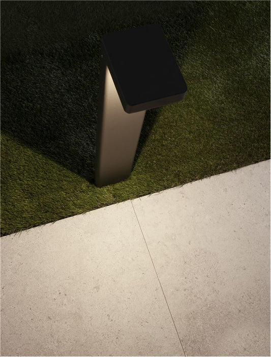 Bolard luminos de exterior POET black, 8W, H 65cm, 3000K, IP65 Nova Luce