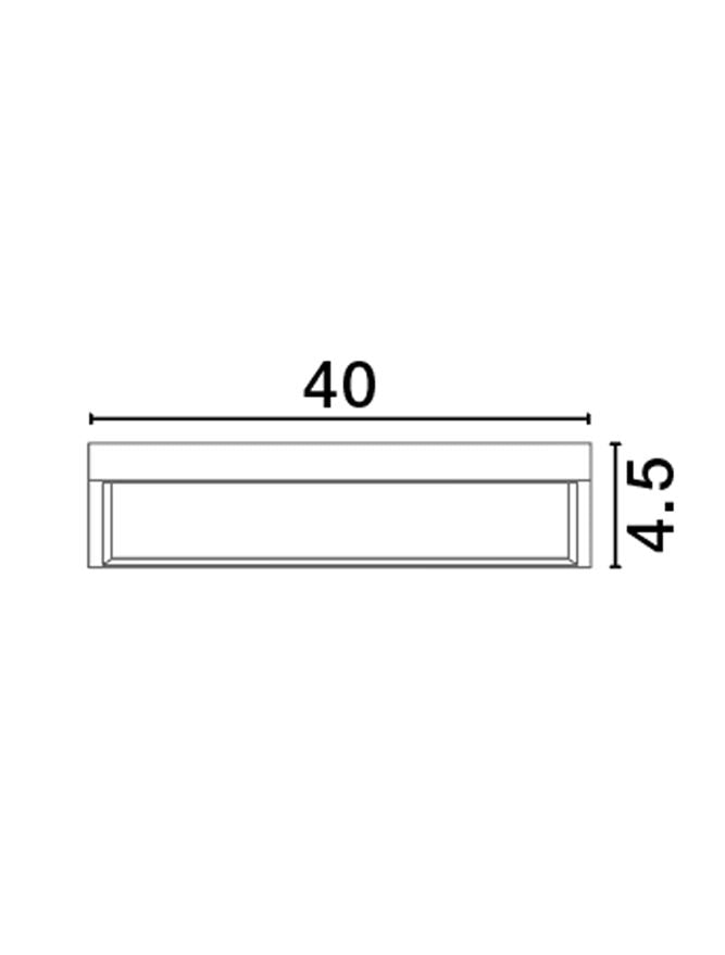 Plafoniera ITOS Sandy White Aluminium & Acrylic LED 32W 3000K  Dim: 40X40 cm  Nova Luce