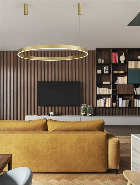 Lampa suspendata MOTIF Brass Gold D120 3000K NOVA LUCE