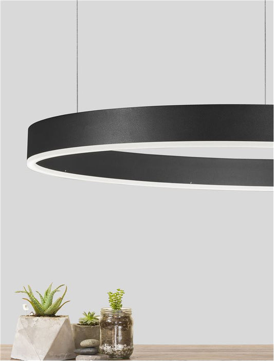 Lampa suspendata MOTIF Sandy Black D80 H200 NOVA LUCE