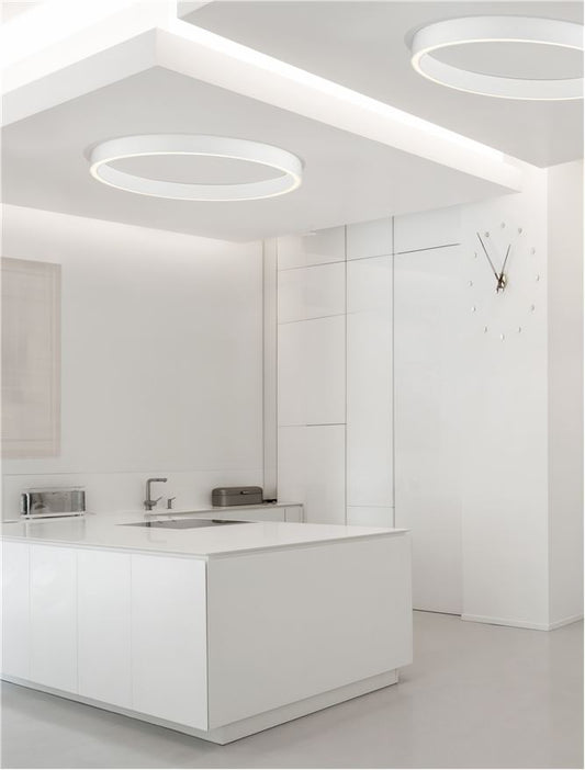 Plafoniera STING Sandy White Aluminium & Acrylic 60W Diam. 100 cm Nova Luce