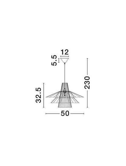 Lampa suspendata KAO LED E27 1x12Watt 100-240 Volt · IP20 D50cm Nova Luce