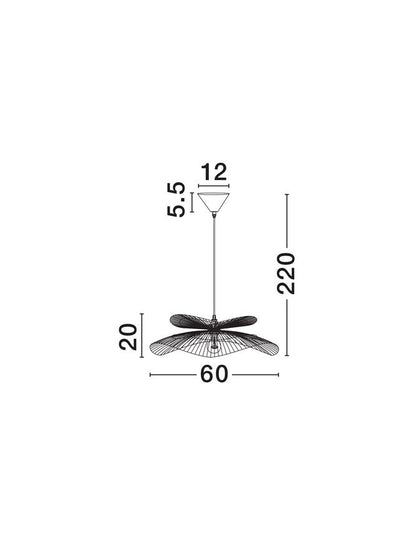 Lampa suspendata ARTIC LED E27 1x12Watt 100-240 Volt · IP20 D60cm Nova Luce