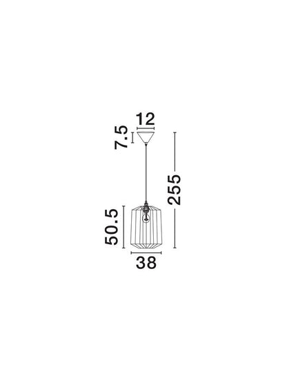 Lampa suspendata ORA LED E27 1x12Watt 100-240 Volt · IP20 D38cm Nova Luce