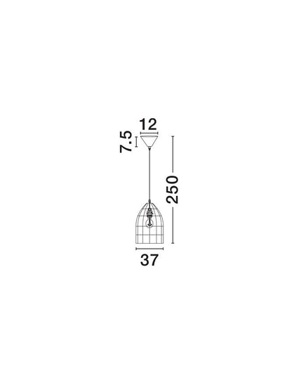 Lampa suspendata MAPI LED E27 1x12Watt 100-240 Volt · IP20 D37cm Nova Luce