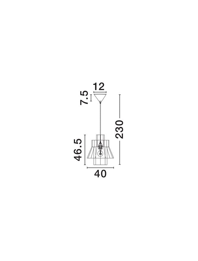 Lampa suspendata MANDE LED E27 1x12Watt 100-240 Volt · IP20 D40cm Nova Luce