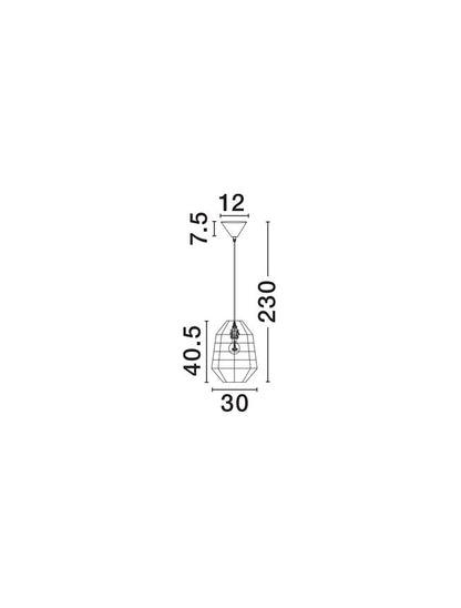 Lampa suspendata COPOS LED E27 1x12Watt 100-240 Volt · IP20 D30cm Nova Luce