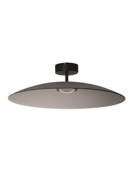 Plafoniera POLIFEMO Smoke Glass & Sandy Black Metal LED 17W 3000K Diam: 60 cm  Nova Luce