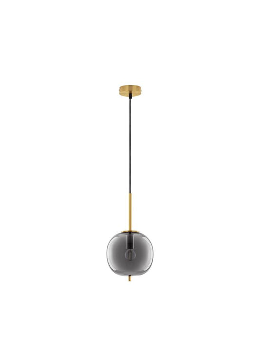 Lampa suspendata LATO Smoky Glass Black D18.5 NOVA LUCE