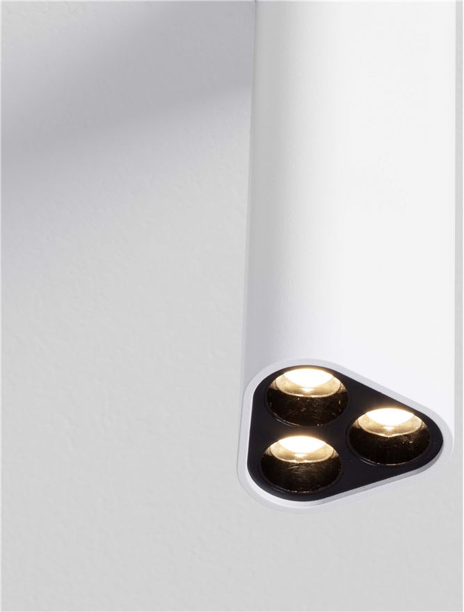 Plafoniera ETHO Sandy White & Inner Black Aluminium LED 6W 3000K  Dim: 5X5X15 cm  Nova Luce