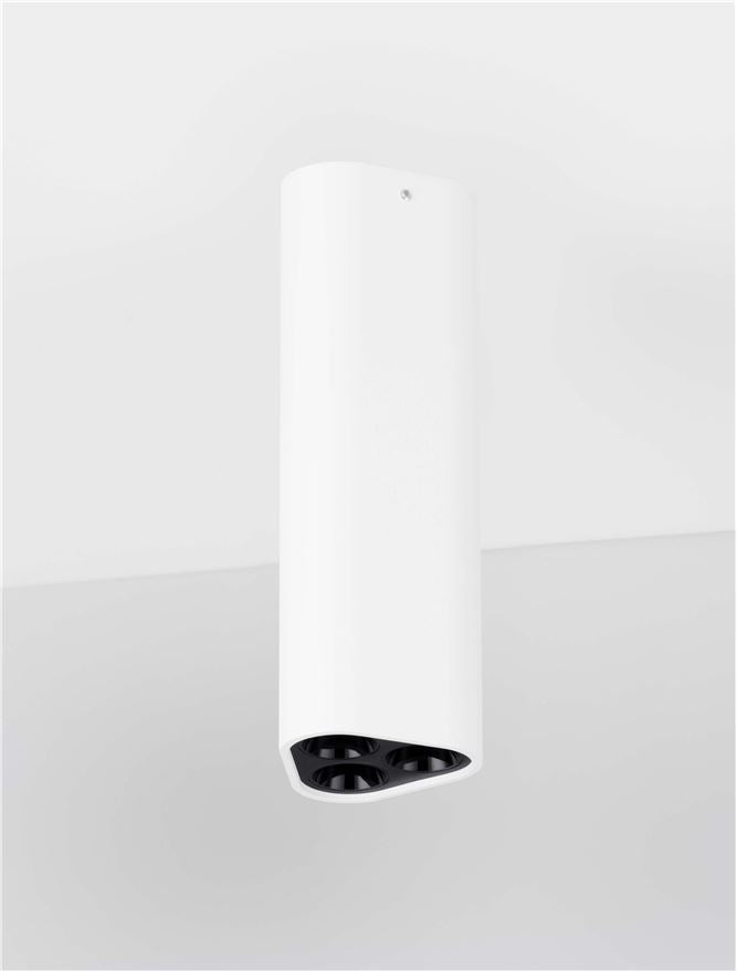 Plafoniera ETHO Sandy White & Inner Black Aluminium LED 6W 3000K  Dim: 5X5X15 cm  Nova Luce