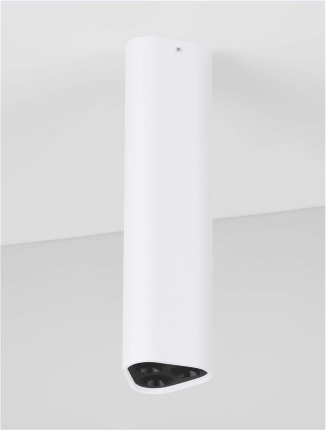 Plafoniera ETHO Sandy White & Inner Black Aluminium LED 6W 3000K  Dim: 5X5X20 cm  Nova Luce