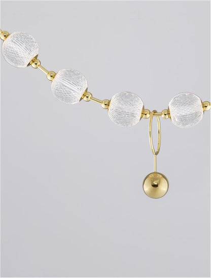 Lampa suspendata BRILLANTE Gold Aluminium & Clear Glass LED 50.4 NOVA LUCE