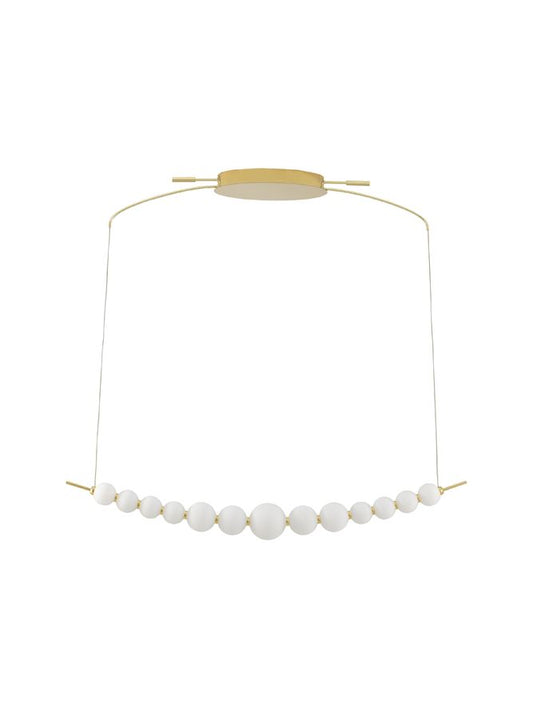 Lampa suspendata PERLA Gold Metal & Opal Glass 107cm NOVA LUCE