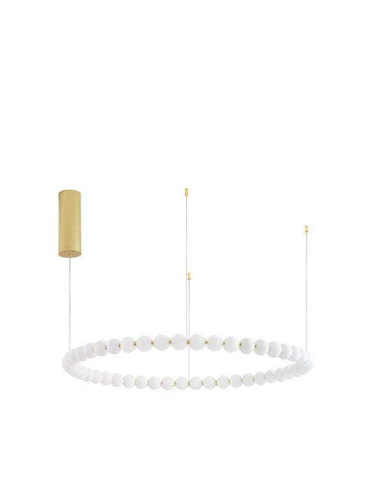 Lampa suspendata PERLA Round Gold Metal & Opal Glass D104 NOVA LUCE