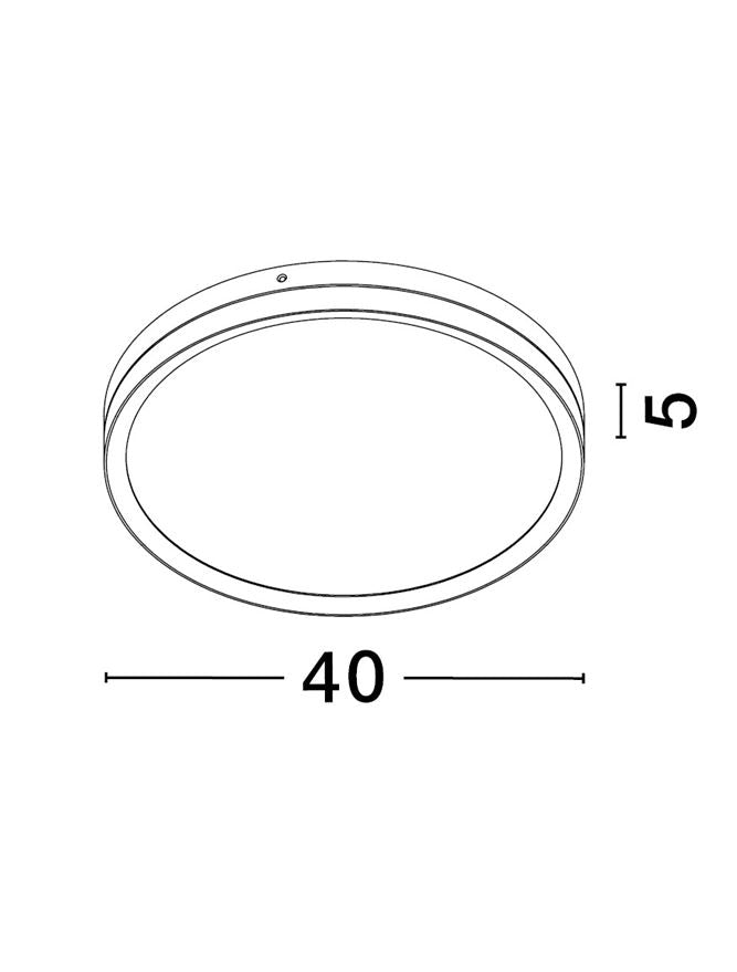 Plafoniera CANTRIA negru & auriu 31W Diam.40 Nova Luce