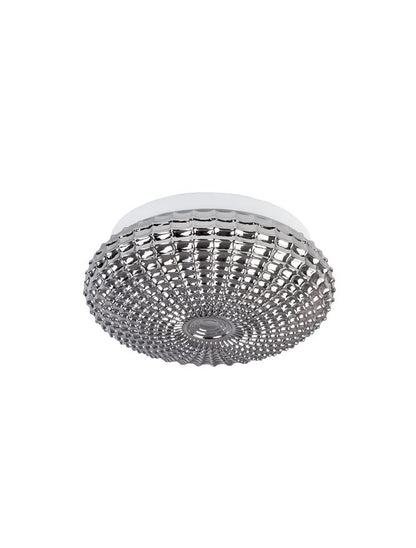 Plafoniera CLAM Smoke Chrome Glass White Metal 2X12W Diam: 30 cm Nova Luce