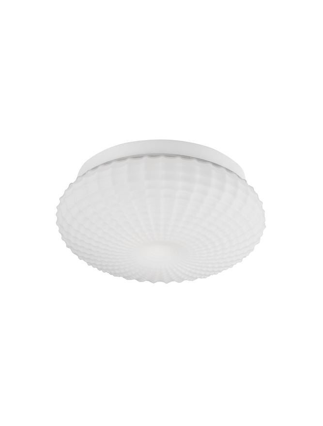 Plafoniera CLAM White Glass White Metal 2X12W Diam: 30 cm Nova Luce