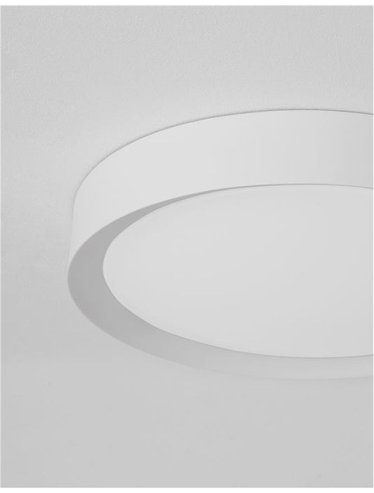 Plafoniera LUTON Sandy White Aluminium Matt White Acrylic Diffuser 47W Diam. 55 cm Nova Luce